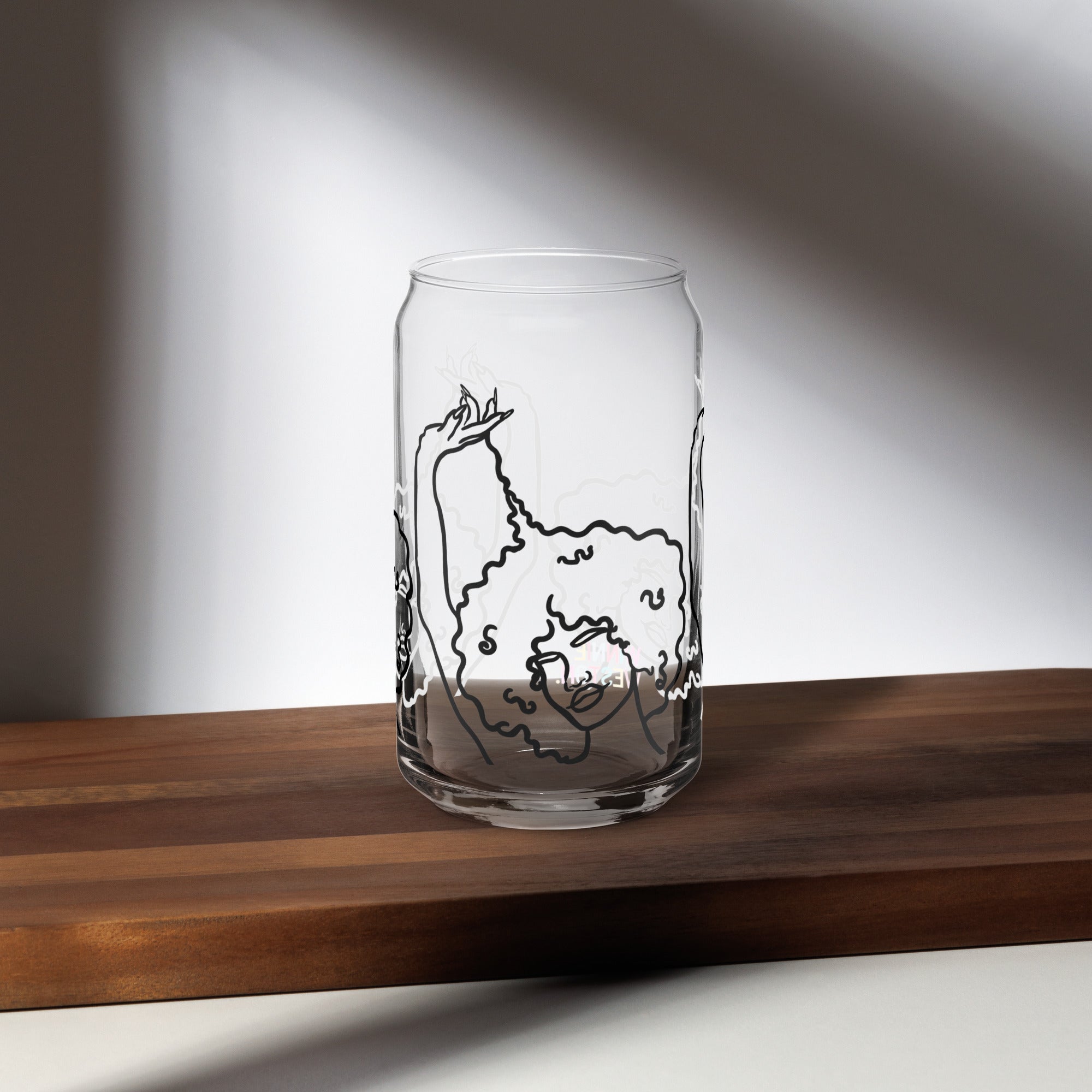 Curls Can-shaped Glass