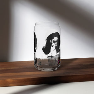 Fly Girl Can-shaped Glass