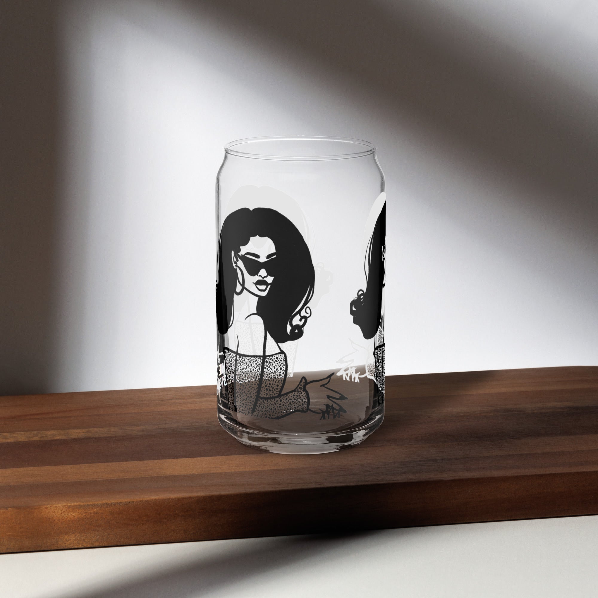 Fly Girl Can-shaped Glass