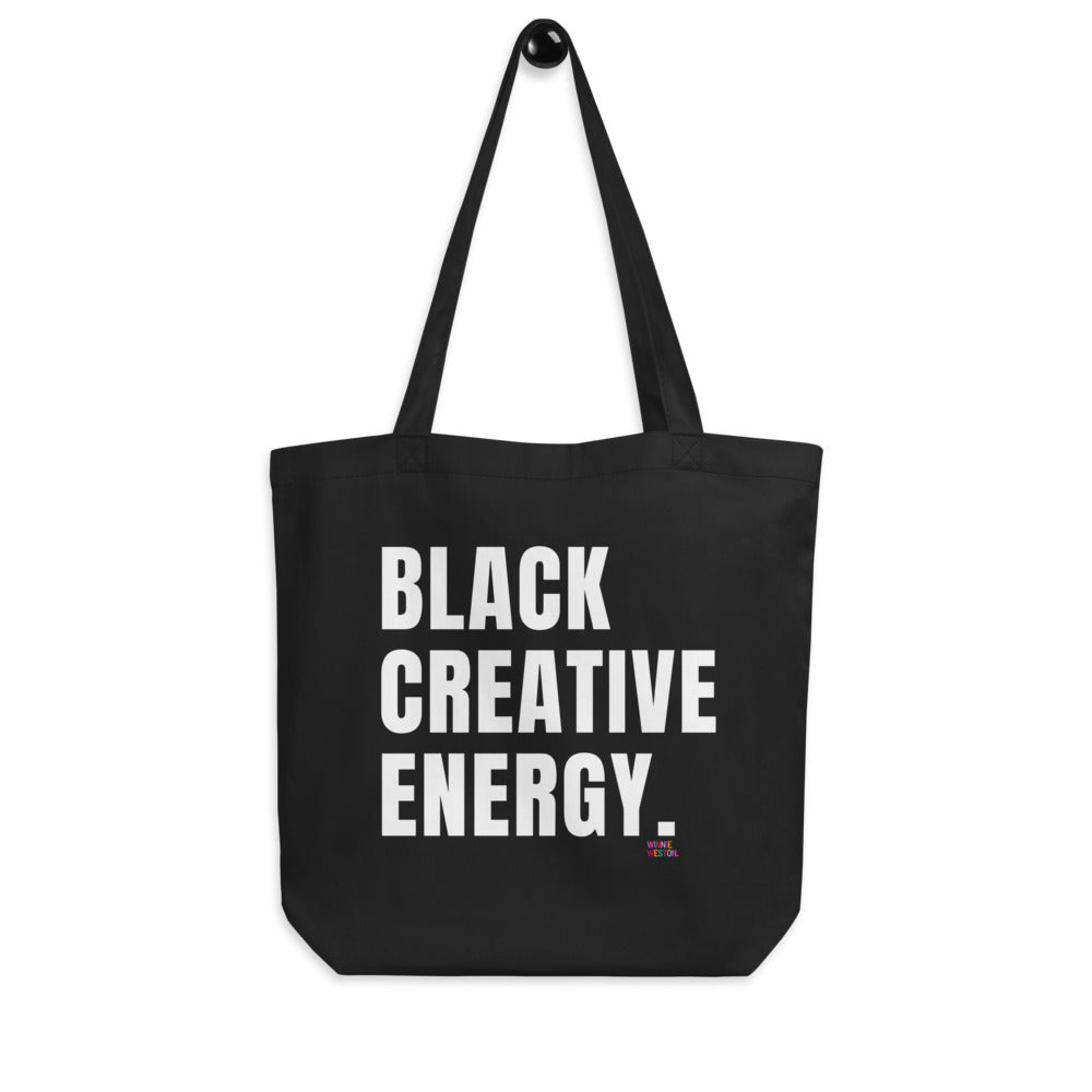 Black Creative Energy Tote Bag