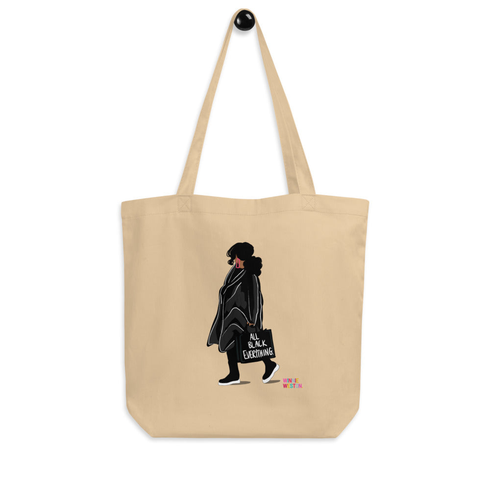 All Black Everything Tote Bag